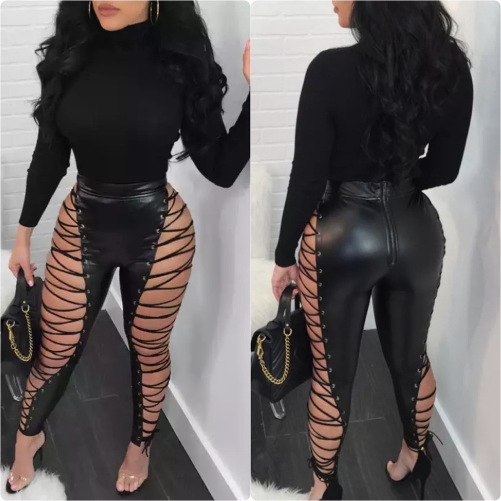 Leather pants only
